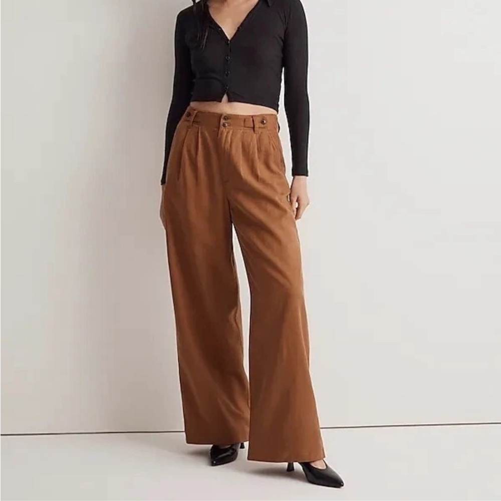 Madewell The Harlow Wide Leg Pant in Acorn